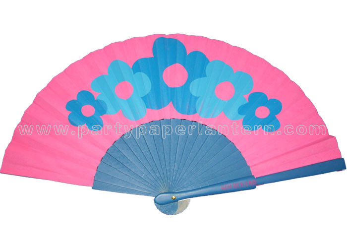 Parties and weddings folding Wooden Hand Fans with Transfer Printing