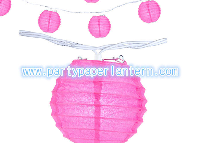 Colorful Outdoor Party Paper Lantern String Lights For Weddings / Holiday Mood