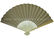 Rice Paper Yellow  Bamboo Fans For Weddings , Folding Printable Paper Fans supplier