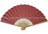 Red Color Printed Hand Held Paper Fans With Bamboo Handle For for Parties and Weddings supplier