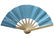 Artificial Style Blue Printed Bamboo Paper Fans 6” to 12”  , Paper Folding Fans supplier