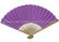 Purple Color Bamboo Paper Fans , Personalized Paper Hand Fans Handmade supplier