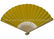 Rice Paper Yellow  Bamboo Fans For Weddings , Folding Printable Paper Fans supplier