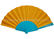 Single Color Printed Fabric Hand Fans , White / Yellow / Red / Blue Hand Fans Fabric supplier