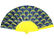 China Custom Printed Hand Fan / Yellow , Black , White Rustic Wedding Fan exporter