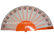 Logo Design Printed Fabric Hand Fan For Weddings , Birthday Celebrations supplier