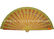 Elegant Wooden Hand Fan With TC Fabric and Wooden Ribs Material supplier