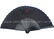 Wood fans for weddings With Simple Pattern , Foldable Grey Black hand fans supplier