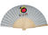Wood fans for weddings With Simple Pattern , Foldable Grey Black hand fans supplier