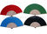 Folding Wooden Hand Held Fan with Black / Green / Blue Various Color Selection supplier