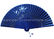 Special Blue colored Japanese Hand Held Fans Printing Silk and Bamboo handle supplier