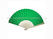 China Single Color Printed Mint Green Bamboo Paper Fans / Dark Green Fans For Decorating Personalized exporter