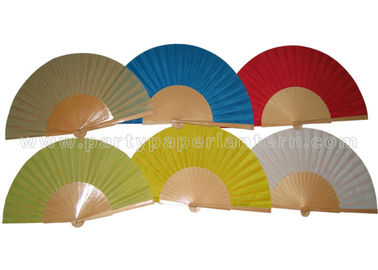 China Single Color  Spainish Wooden Hand Fans distributor